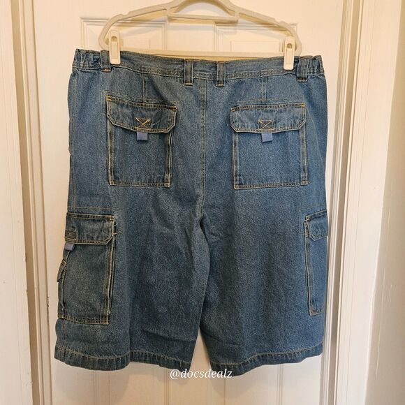 King Size Jean Cargo Shorts Men's Big And Tall 44 - Picture 2 of 7